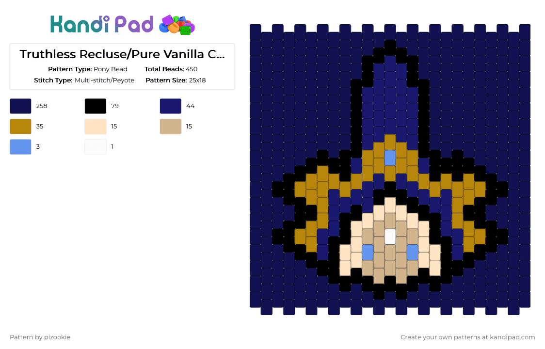 Truthless Recluse/Pure Vanilla Cookie Panel !! - Pony Bead Pattern by pizookie on Kandi Pad - purple,crk,cookie run kingdom,cookie run,peyote stitch,tapestry,panel,blue,video games