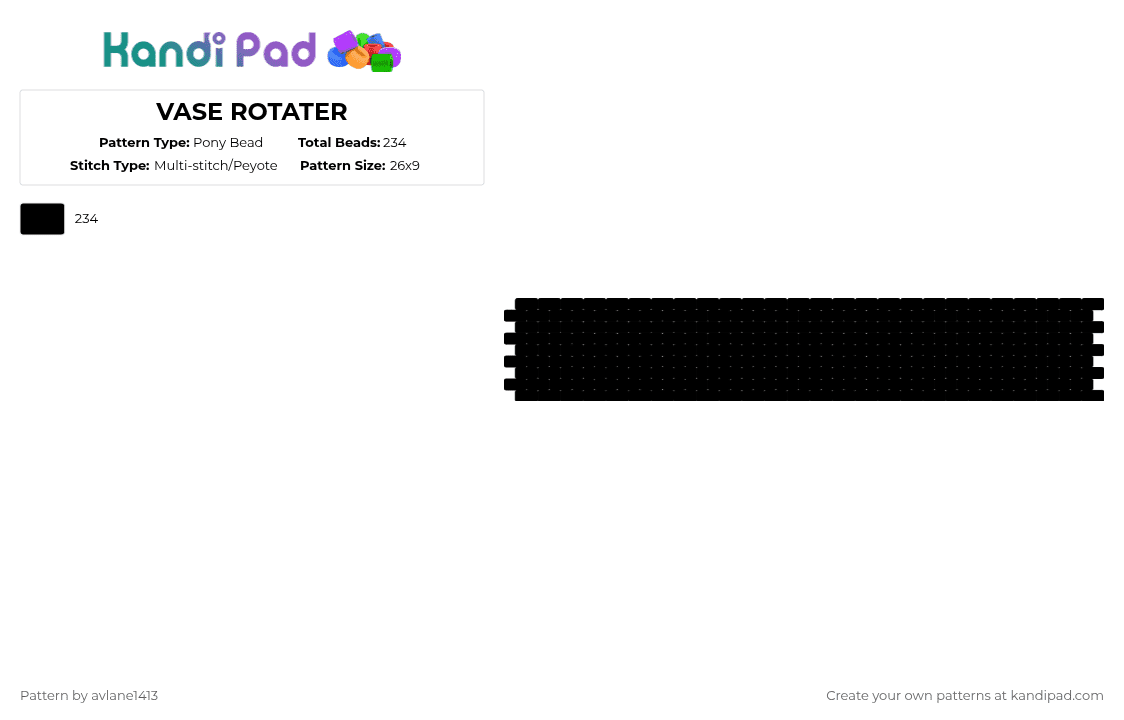 VASE ROTATER - Pony Bead Pattern by avlane1413 on Kandi Pad - 