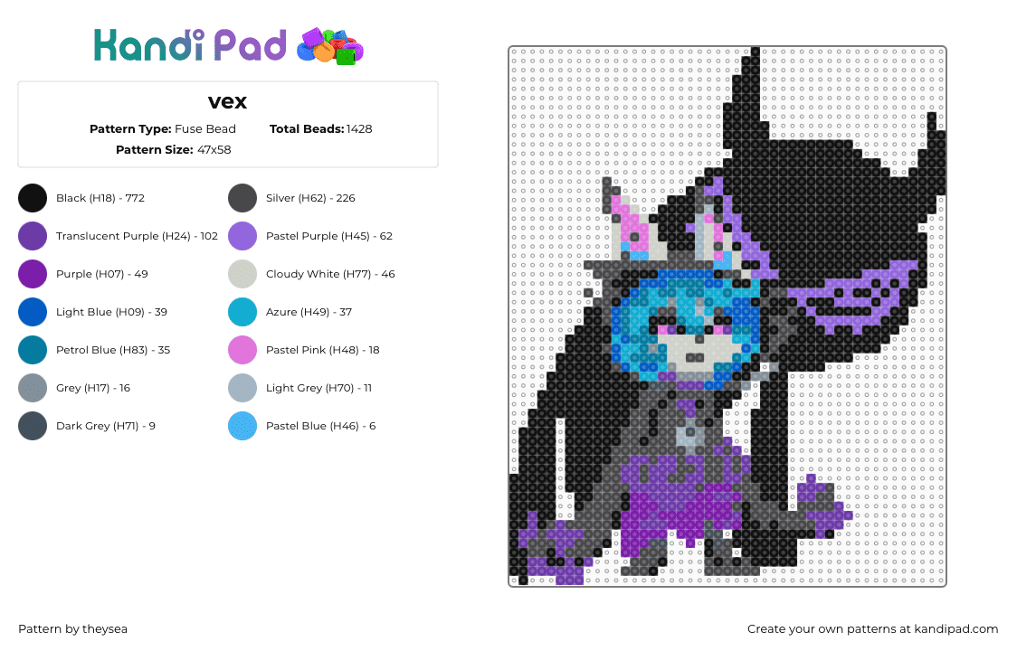 vex - Fuse Bead Pattern by theysea on Kandi Pad - 