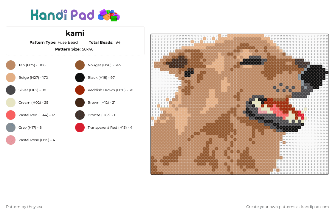 Kami Sus Pattern Guide Kami Fuse Bead Patterns - Gallery - Kandi Pad | Kandi Patterns, Fuse ...
