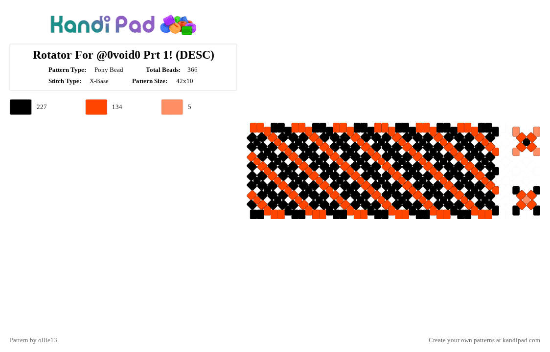 Rotator For @0void0 Prt 1! (DESC) - Pony Bead Pattern by ollie13 on Kandi Pad - red