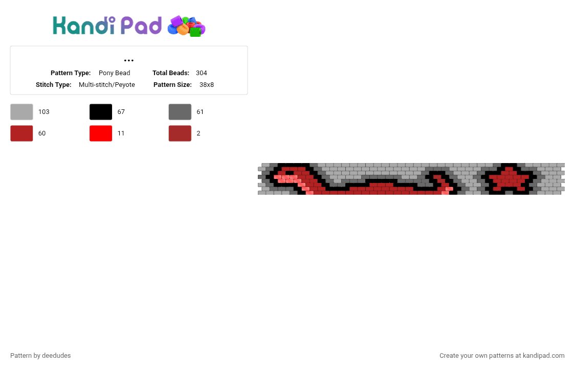 ... - Pony Bead Pattern by deedudes on Kandi Pad - beige