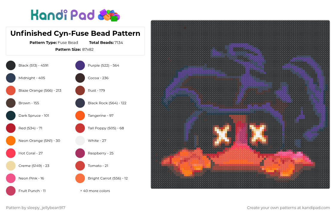 Cyn-Fuse Bead Pattern Fuse Bead Pattern - Kandi Pad | Kandi Patterns ...