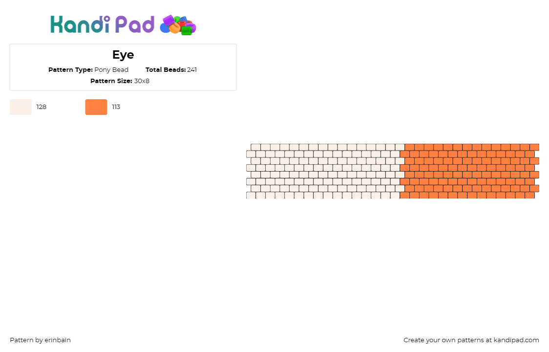 Eye - Pony Bead Pattern by erinbain on Kandi Pad - 