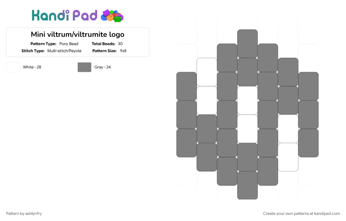 Mini viltrum/viltrumite logo - Pony Bead Pattern by ashemoia on Kandi Pad - comic, conquest, gray, invincible, omniman, supervillian, thragg, viltrum, viltrumite