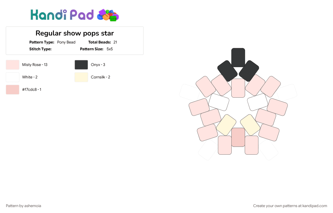 Regular show pops star - Pony Bead Pattern by ashemoia on Kandi Pad - 