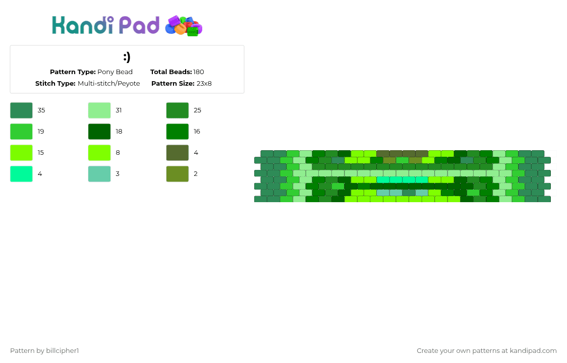 :) - Pony Bead Pattern by billcipher1 on Kandi Pad - cotddistortion