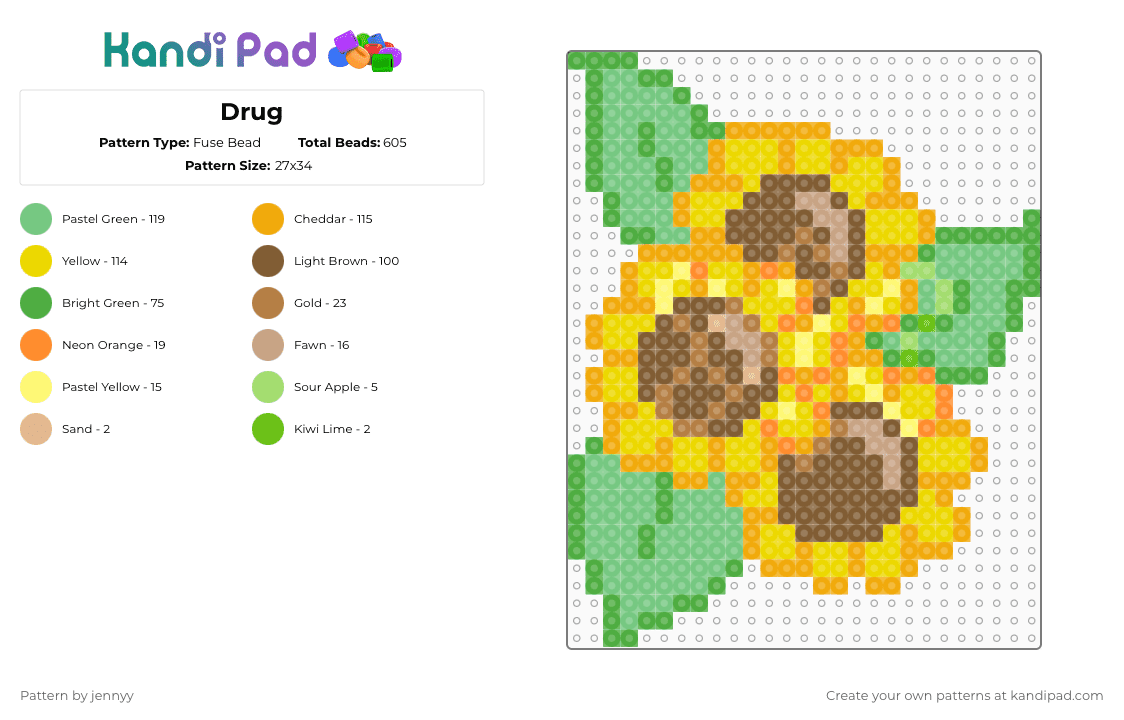 Drug Fuse Bead Pattern - Kandi Pad | Kandi Patterns, Fuse Bead Patterns ...