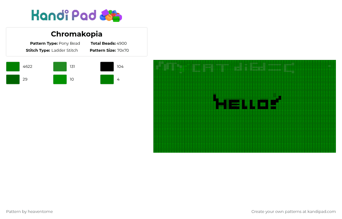 Chromakopia - Pony Bead Pattern by heaventome on Kandi Pad - cotdmusicals,chromakopia,tylerthecreator