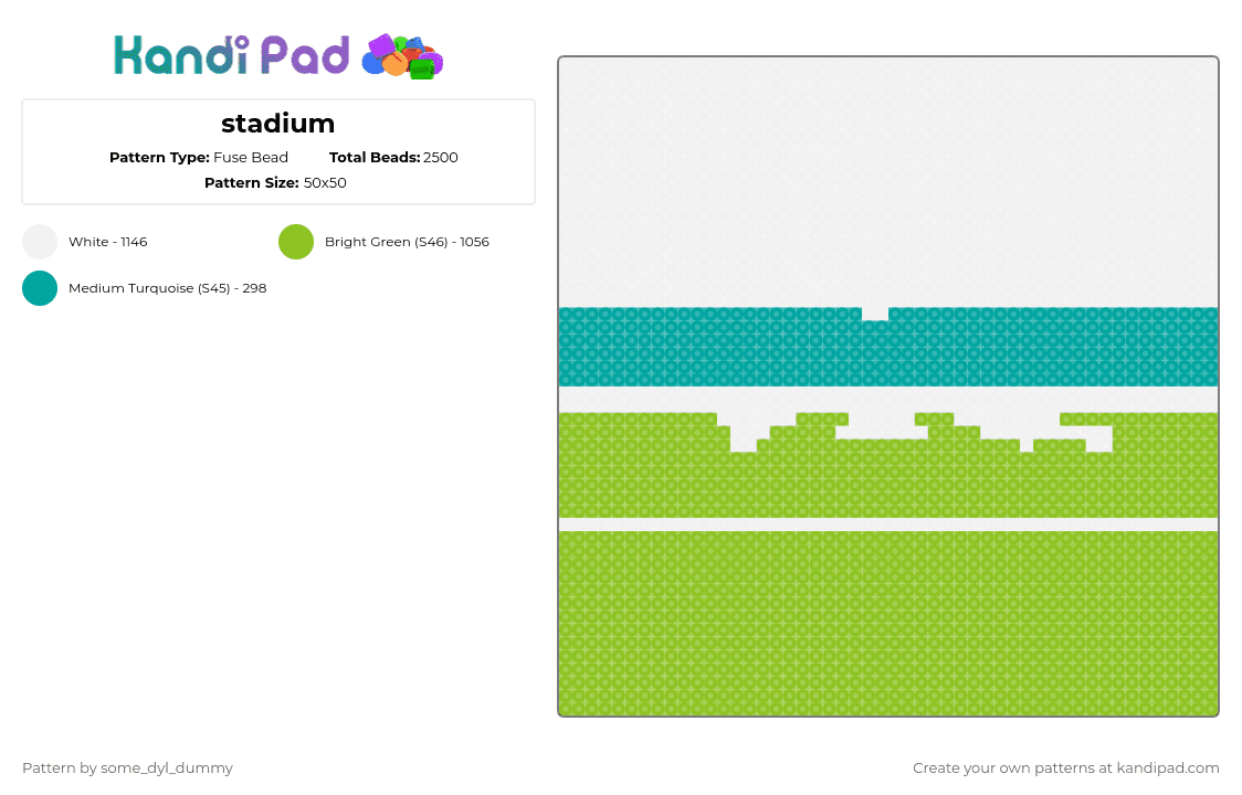 stadium - Fuse Bead Pattern by some_dyl_dummy on Kandi Pad - green