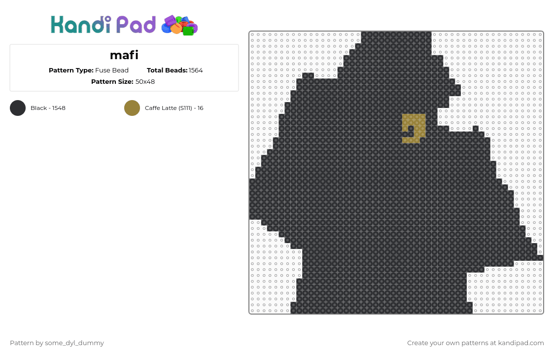 mafi - Fuse Bead Pattern by some_dyl_dummy on Kandi Pad - black