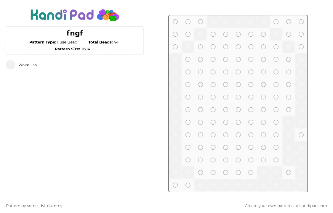fngf - Fuse Bead Pattern by some_dyl_dummy on Kandi Pad - 