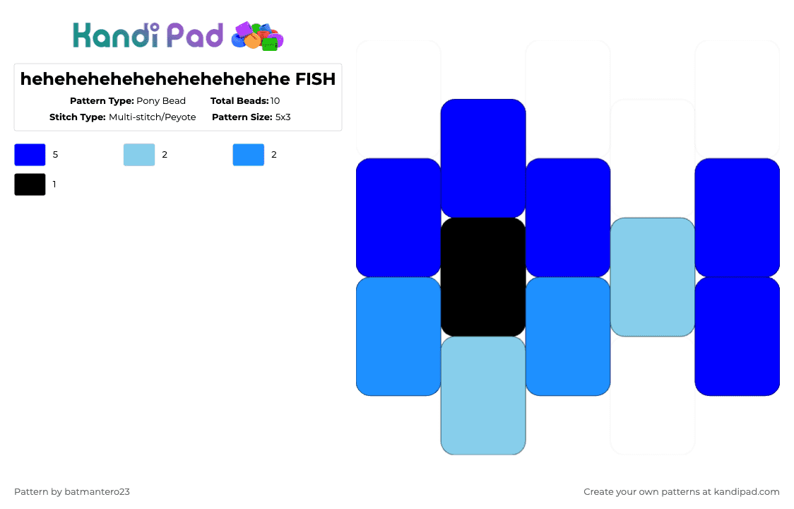 hehehehehehehehehehehehe FISH - Pony Bead Pattern by batmantero23 on Kandi Pad - purple,light blue