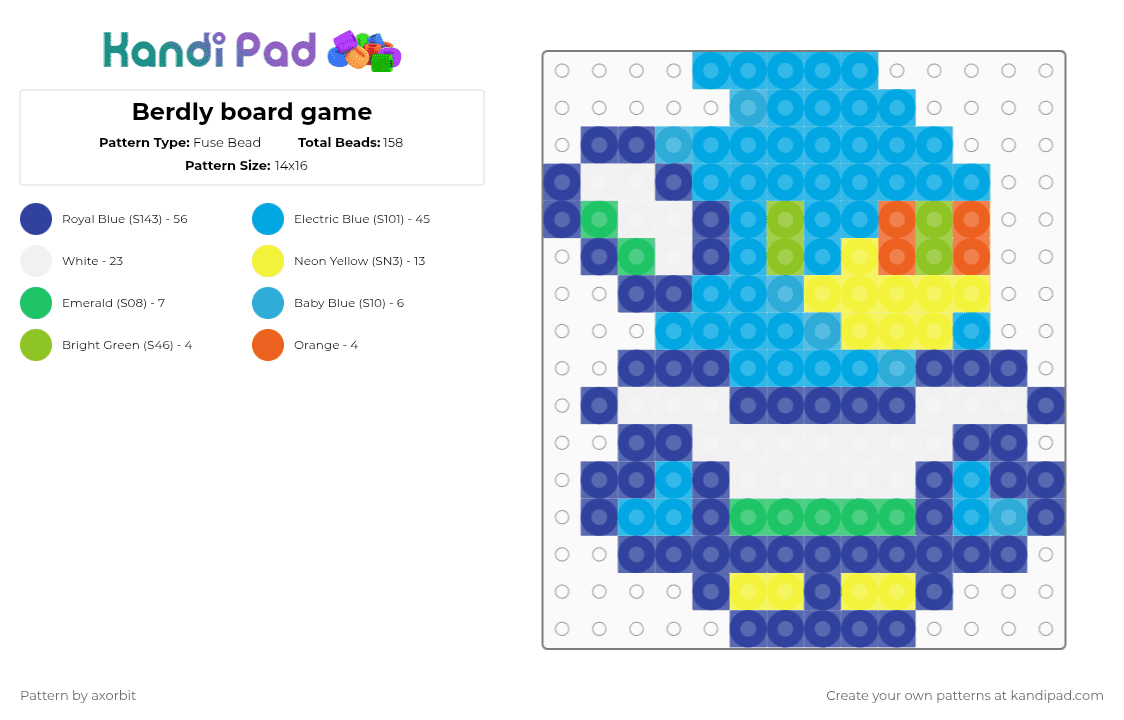 Berdly board game - Fuse Bead Pattern by axorbit on Kandi Pad - light blue,purple,deltarune