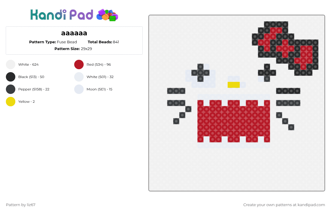 Aaaaaa Fuse Bead Pattern - Kandi Pad | Kandi Patterns, Fuse Bead ...