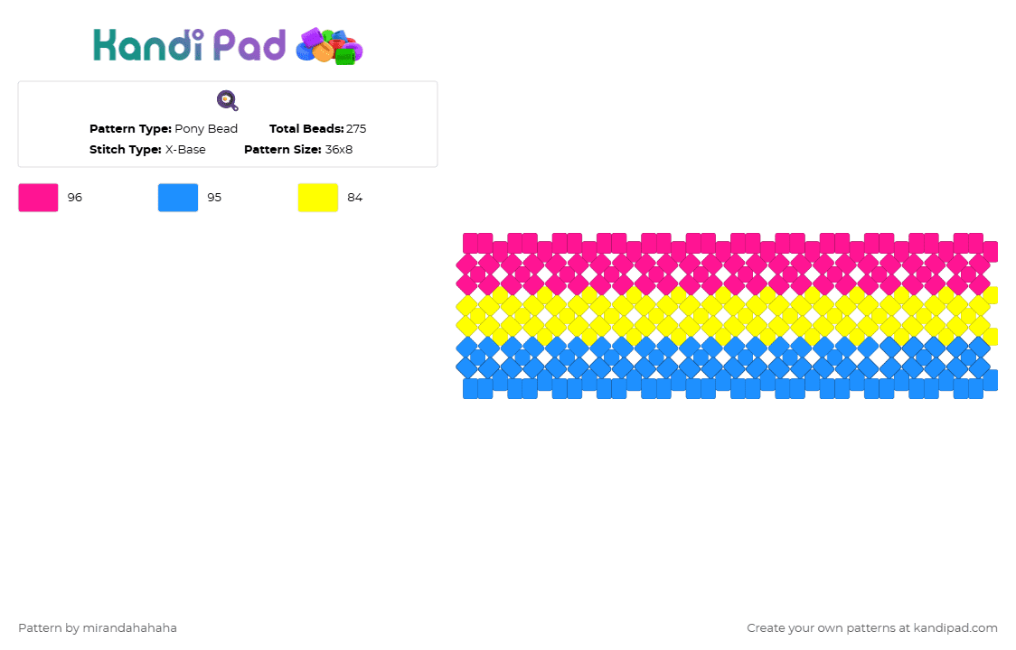 🍳 Pony Bead Pattern - Kandi Pad | Kandi Patterns, Fuse Bead Patterns ...