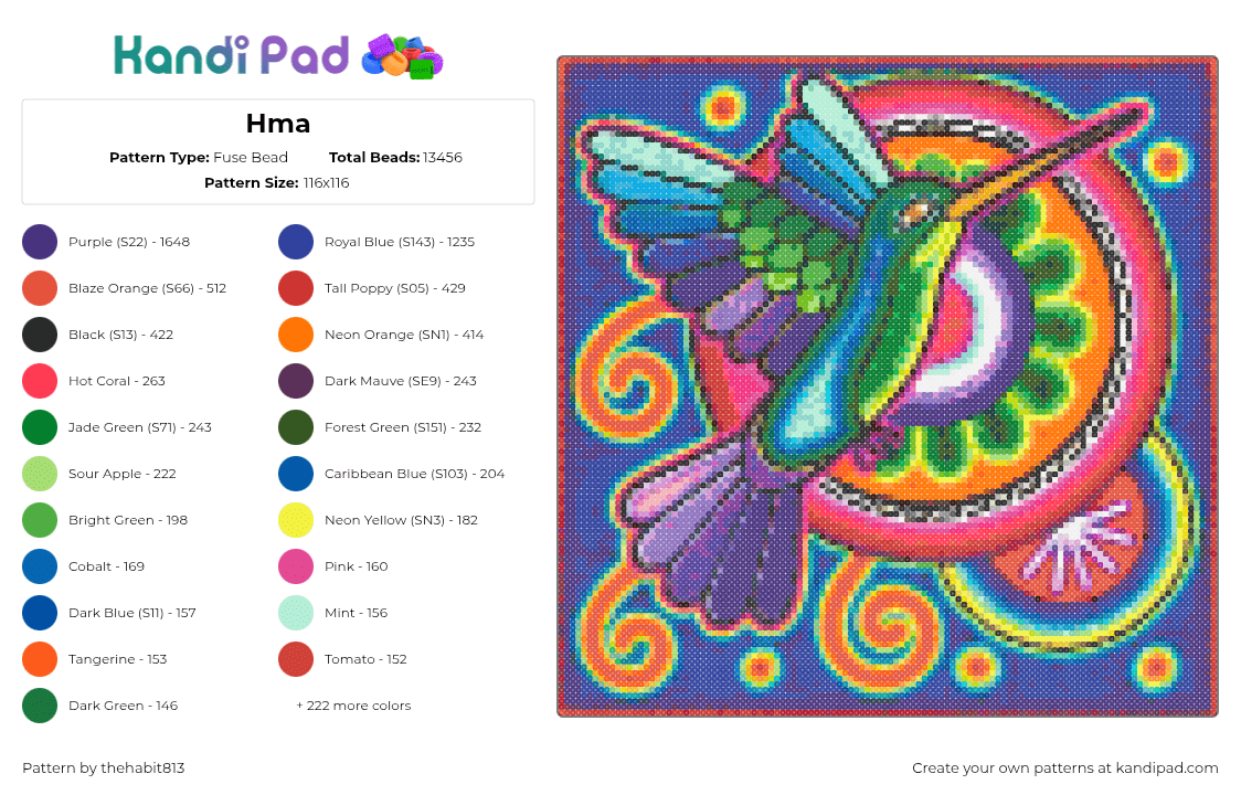 Hma - Fuse Bead Pattern by thehabit813 on Kandi Pad - 