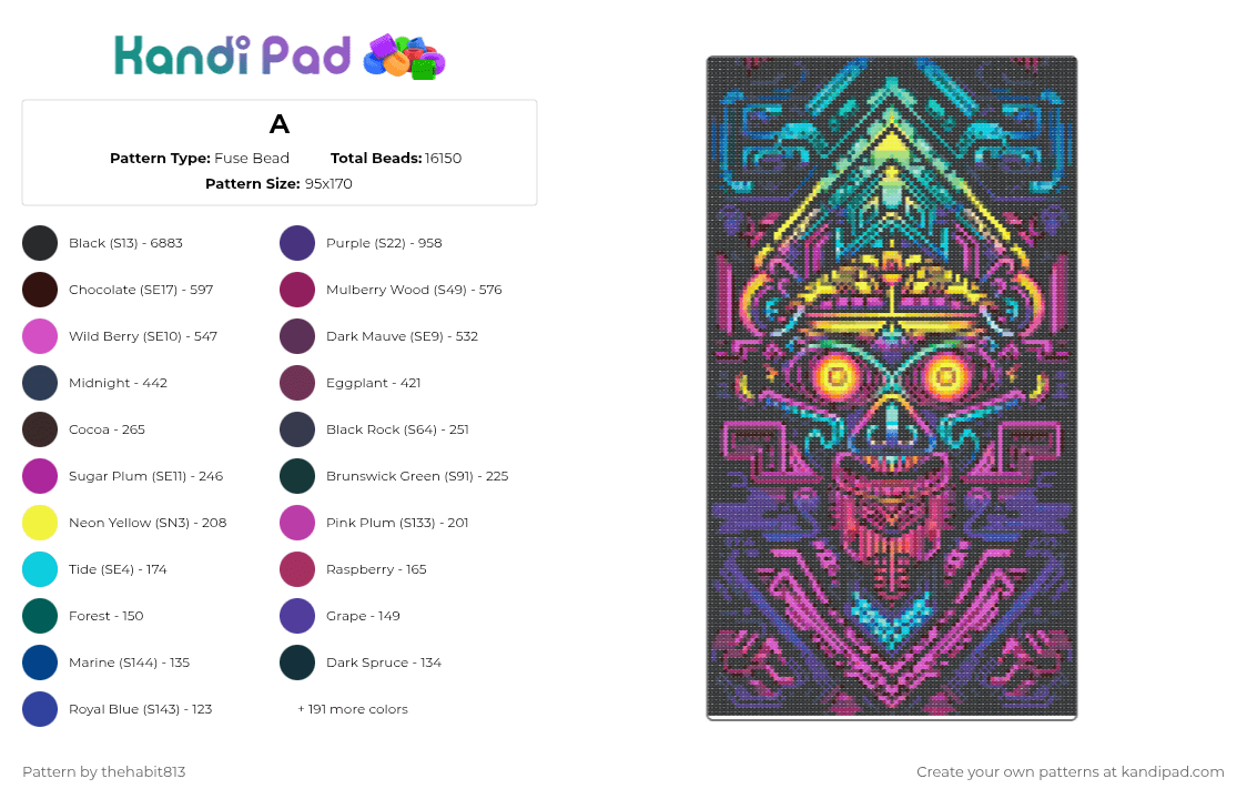 A Fuse Bead Pattern - Kandi Pad | Kandi Patterns, Fuse Bead Patterns ...