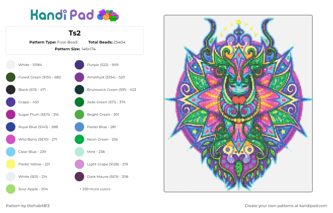 Ts2 - Fuse Bead Pattern by thehabit813 on Kandi Pad - 