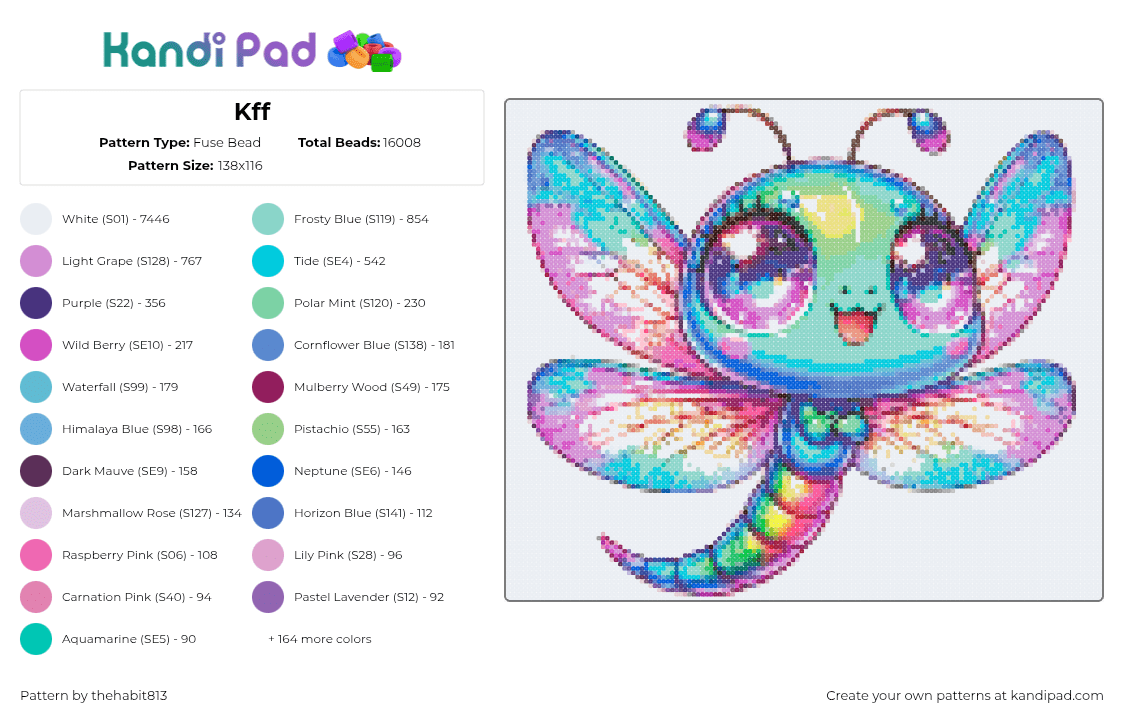 Kff - Fuse Bead Pattern by thehabit813 on Kandi Pad - 