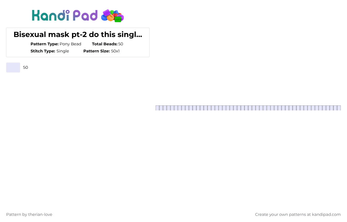 Bisexual mask pt-2 do this single x2 - Pony Bead Pattern by essa_nova_xp on Kandi Pad - white