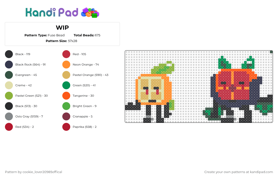 Citrus Charms!!!||| Objectifed - Fuse Bead Pattern by cookie_lover20985offical on Kandi Pad - orange,green,red,purple,objectshows,objectifed,osc