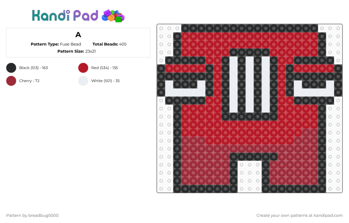 A Fuse Bead Pattern - Kandi Pad | Kandi Patterns, Fuse Bead Patterns ...