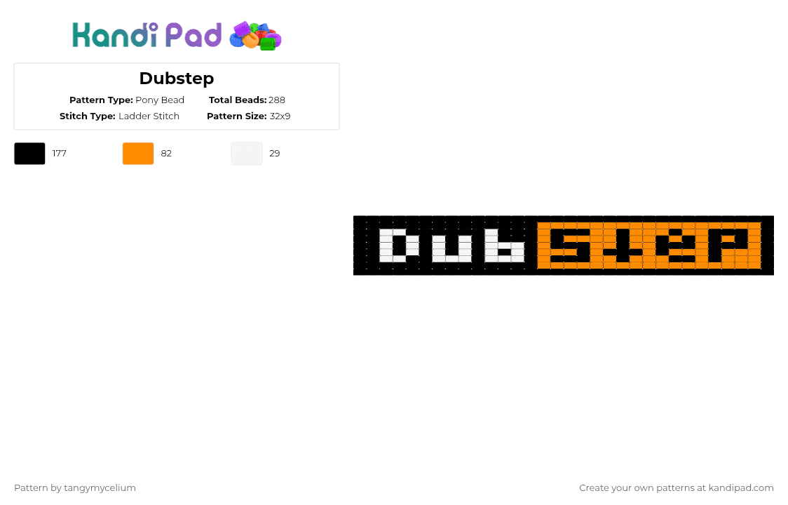 Dubstep Pony Bead Pattern - Kandi Pad | Kandi Patterns, Fuse Bead ...