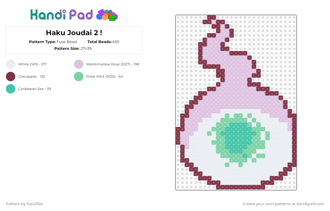 Haku Joudai 2 ! - Fuse Bead Pattern by fueo3lke on Kandi Pad - pink,tbhk,toiletboundhanakokun,jibakushonenhanakokun,jshk,hanako,hakujoudai