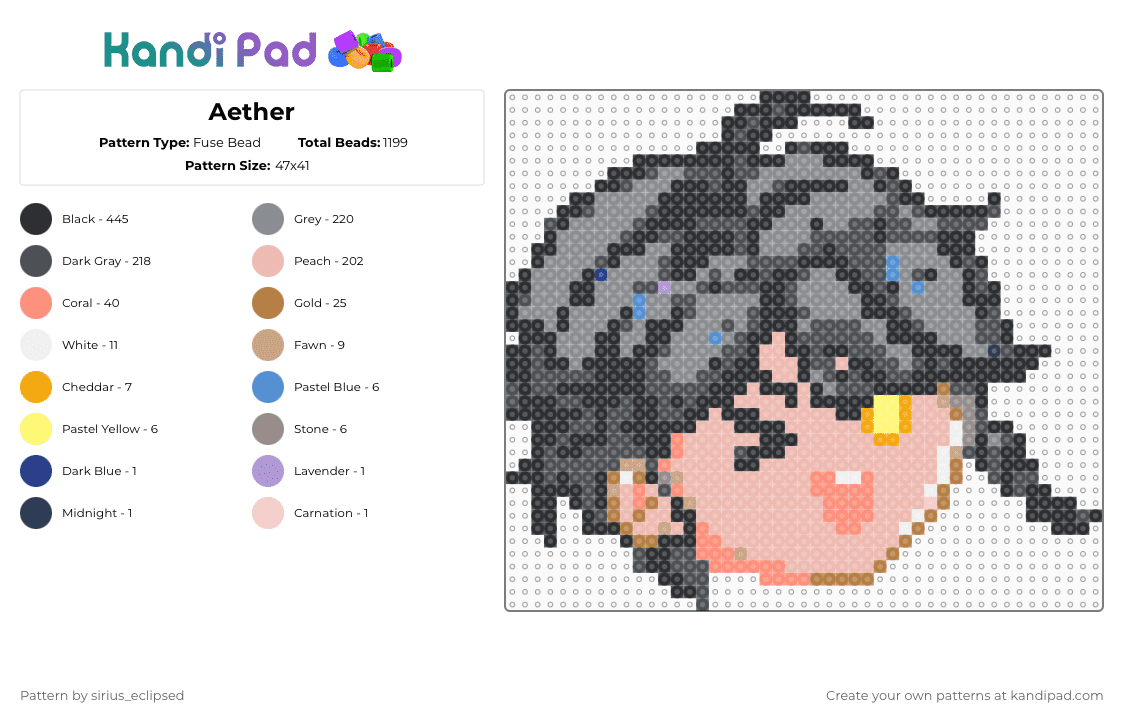 Aether Fuse Bead Pattern - Kandi Pad | Kandi Patterns, Fuse Bead ...