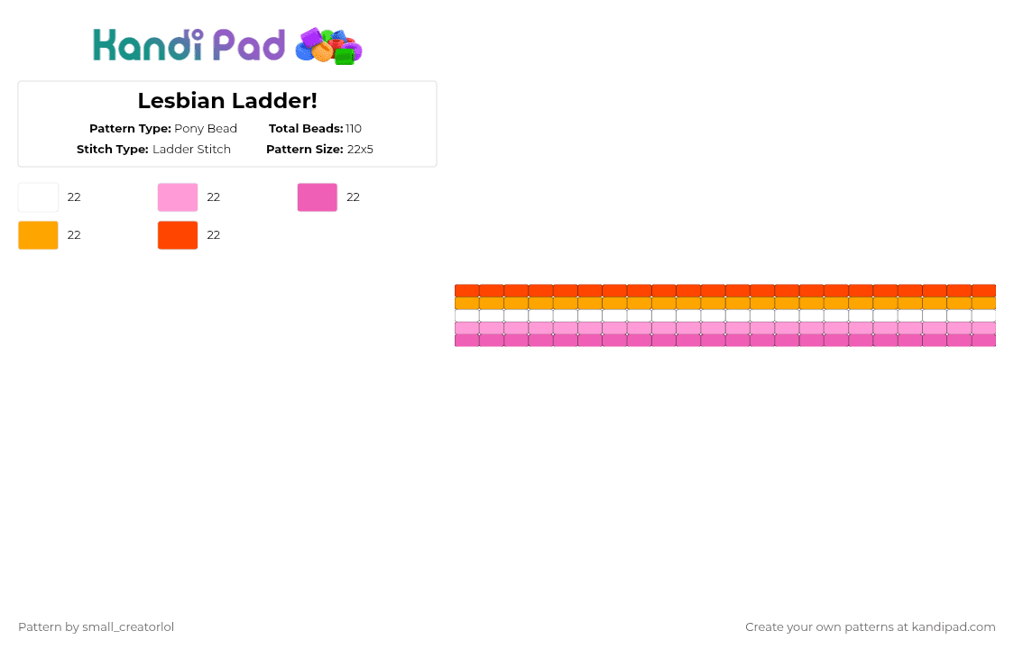 Lesbian Ladder! - Pony Bead Pattern by small_creatorlol on Kandi Pad - pink