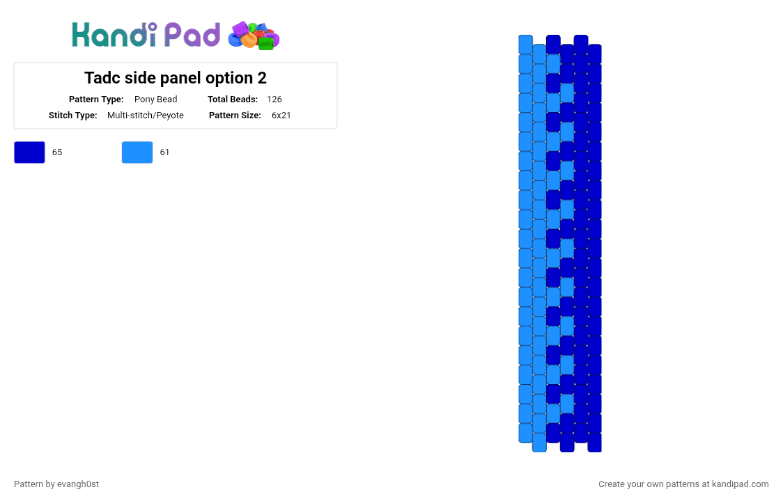 Tadc side panel option 2 - Pony Bead Pattern by evangh0st on Kandi Pad - purple,light blue,tadc,the amazing digital circus,bag,bag panel