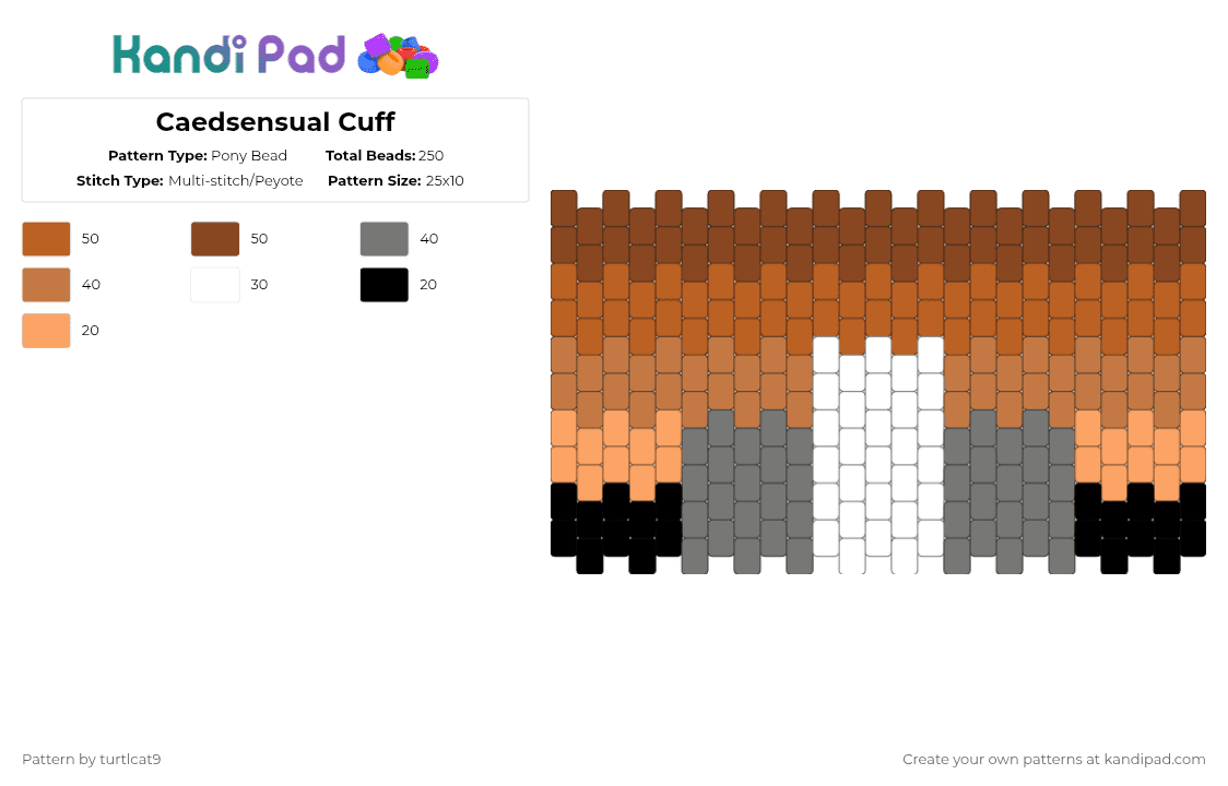 Caedsensual Cuff - Pony Bead Pattern by turtlcat9 on Kandi Pad - red,caedsensual,caed,pride,cuff,horizontal