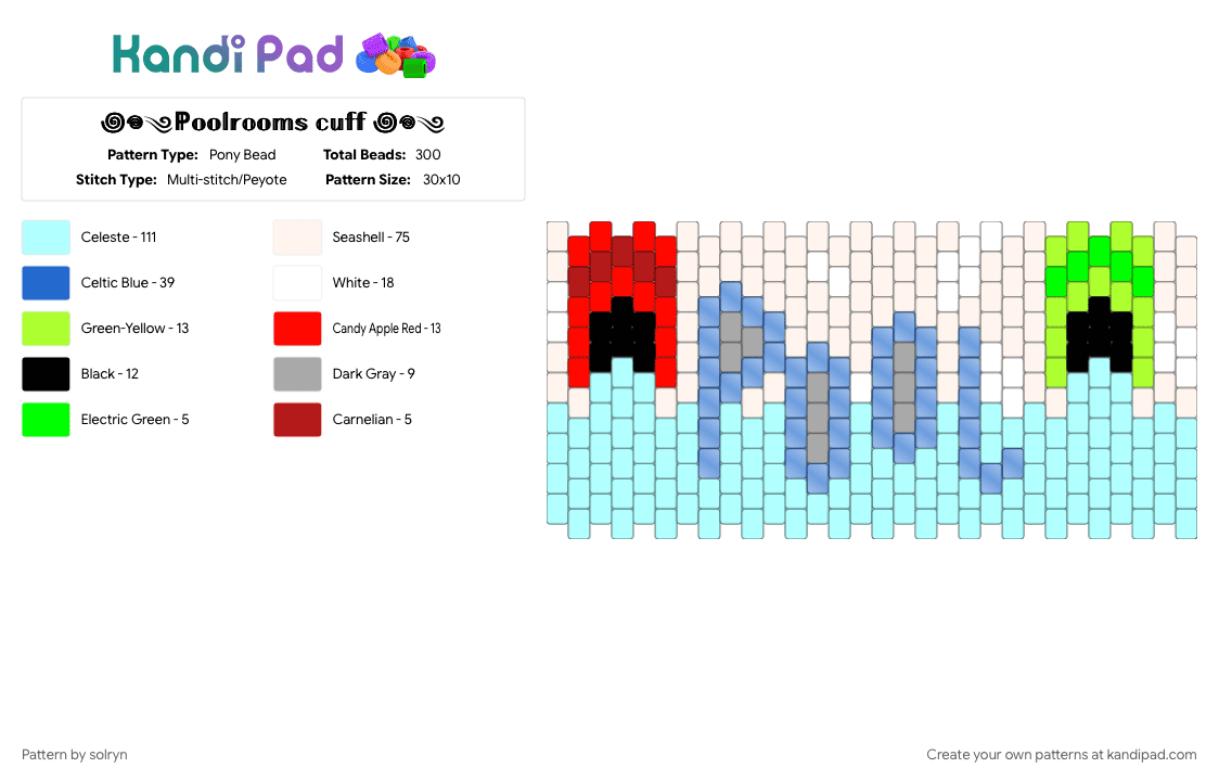 ꩜𖦹༄ℙ𝕠𝕠𝕝𝕣𝕠𝕠𝕞𝕤 𝕔𝕦𝕗𝕗 ꩜𖦹༄ - Pony Bead Pattern by solryn on Kandi Pad - backrooms, blue, dreamcore, light blue, liminal, pool, poolrooms, water, weirdcore