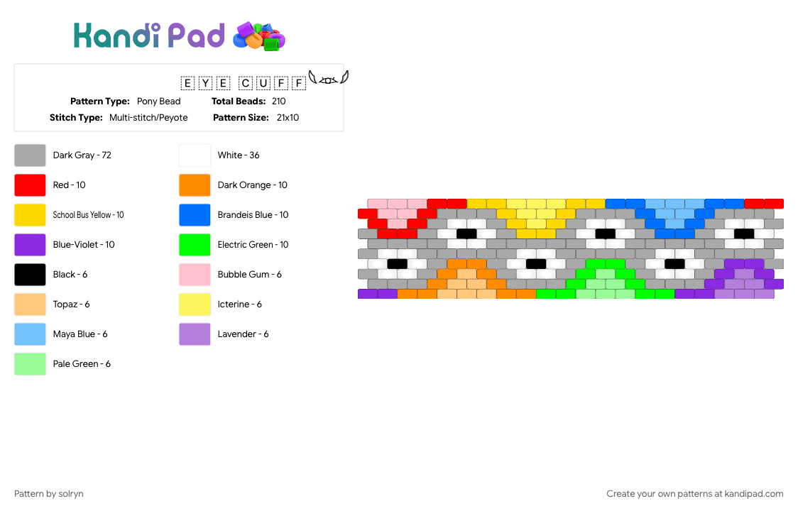 🇪​🇾​🇪​ 🇨​🇺​🇫​🇫​𓆩𓁺𓆪 - Pony Bead Pattern by solryn on Kandi Pad - backrooms, beige, dreamcore, eyes, frutiger aero, glow in the dark, liminal, orange, rainbow, weirdcore, yellow
