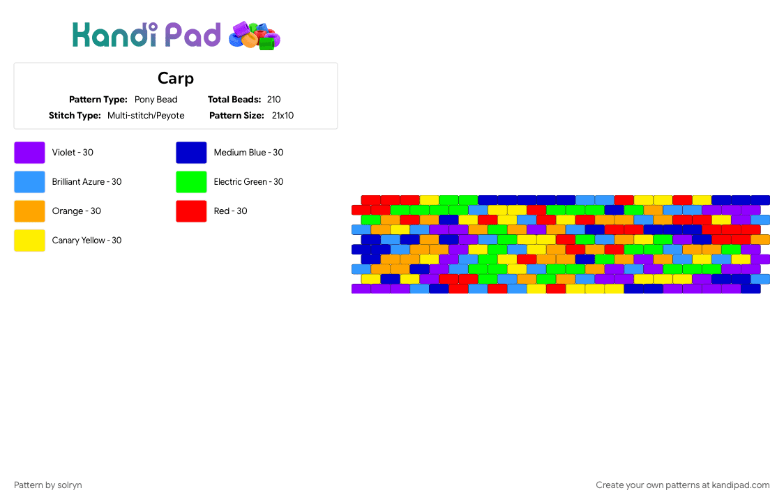 𝐆𝐥𝐢𝐭𝐜𝐡𝐲 𝐫𝐚𝐢𝐧𝐛𝐨𝐰 - Pony Bead Pattern by solryn on Kandi Pad - rainbow