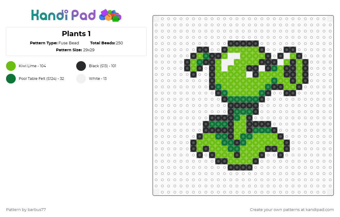 Plants 1 - Fuse Bead Pattern by barbus77 on Kandi Pad - green