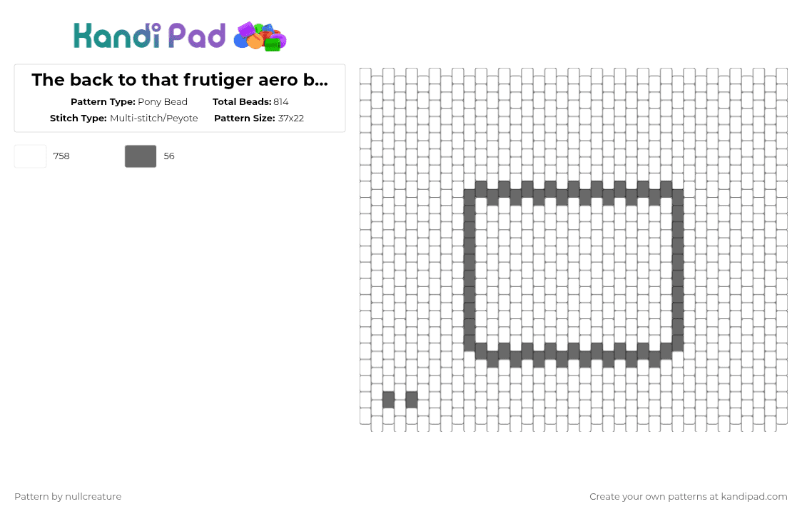 The back to that frutiger aero bag that someone made - Pony Bead Pattern by nullcreature on Kandi Pad - white