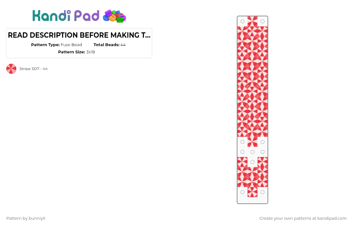 READ DESCRIPTION BEFORE MAKING THE VENOM DOUGH ROTATOR - Fuse Bead Pattern by bunniylr on Kandi Pad - red,read this,please