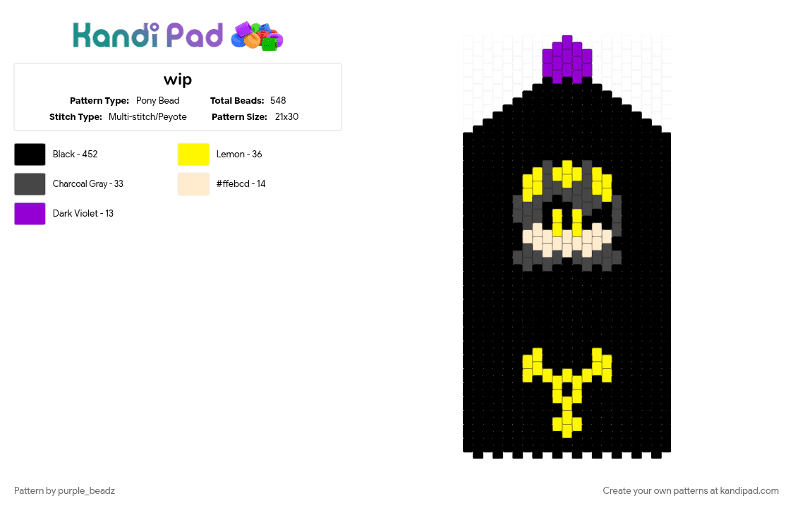 N wallet - Pony Bead Pattern by purple_beadz on Kandi Pad - black, brown, dd, disassembly drone, glitch, glitch prod, md, murder drones, murder drones n, n, yellow