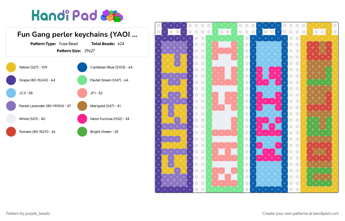 Fun Gang perler keychains (YAOI AND YURI LOLLL) - Fuse Bead Pattern by purple_beadz on Kandi Pad - annoying dog, beige, blue, colorful, deltarune, kralsei, noelle deltarune, purple, ralsei deltarune, suselle, susie deltarune, toby fox, yellow