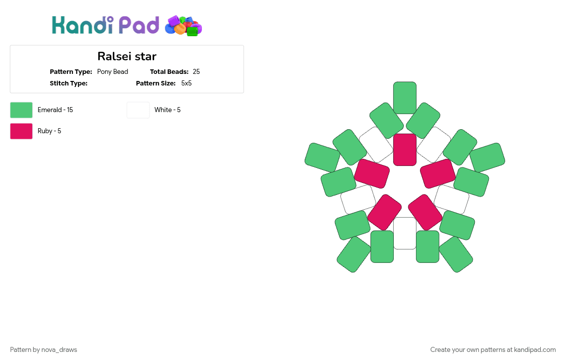 Ralsei star - Pony Bead Pattern by purple_beadz on Kandi Pad - deltarune, fluffy, goat, ralsei, teal, transfem, white