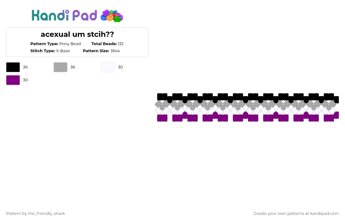 acexual um stcih?? - Pony Bead Pattern by lenon_says_lemon on Kandi Pad - beige,pink