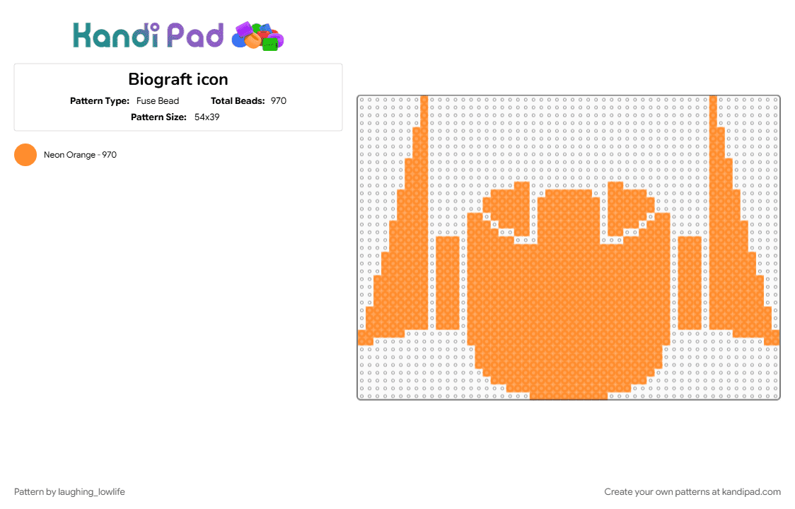 Biograft icon - Fuse Bead Pattern by laughing_lowlife on Kandi Pad - biograft phighting, icon, orange, phight, phighter, phighting, phighting roblox, phightingroblox, roblox phighting