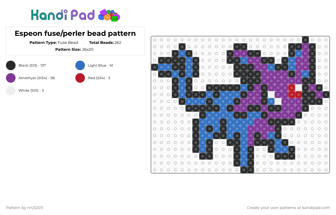 Large Pattern Fuse Bead Patterns - Gallery - Kandi Pad | Kandi Patterns ...