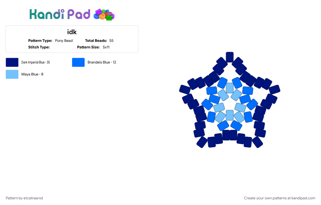 idk - Pony Bead Pattern by etcatraarxd on Kandi Pad - purple