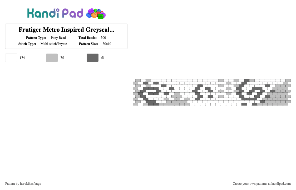 Frutiger Metro Inspired Greyscale Peyote - Pony Bead Pattern by harukihasfangs on Kandi Pad - gray,beige,greyscale,frutiger metro,frutiger,2000s,swirl,peyote,y2k,shading