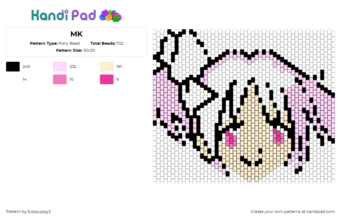 MK - Pony Bead Pattern by fuzzpuppy2 on Kandi Pad - anime