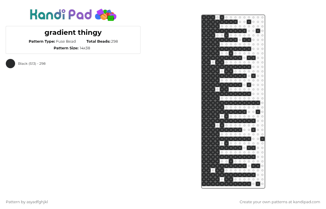 gradient thingy - Fuse Bead Pattern by color_nerd on Kandi Pad - 