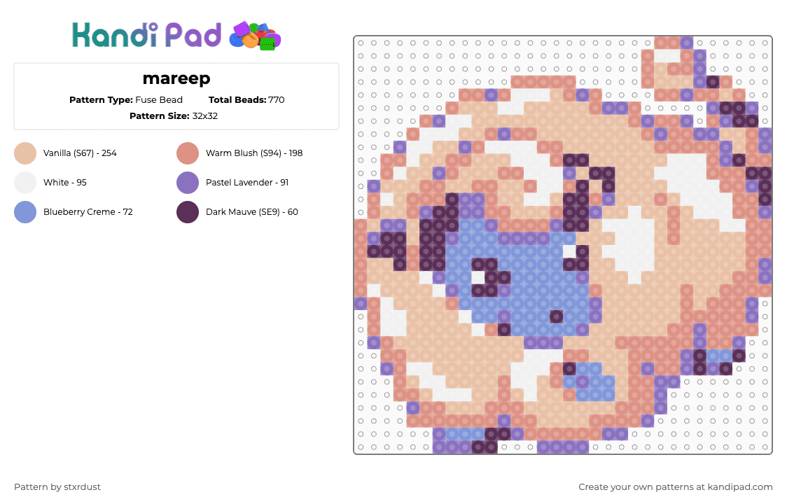 mareep - Fuse Bead Pattern by stxrdust on Kandi Pad - beige